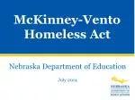 McKinney-Vento Homeless Act - slide 1