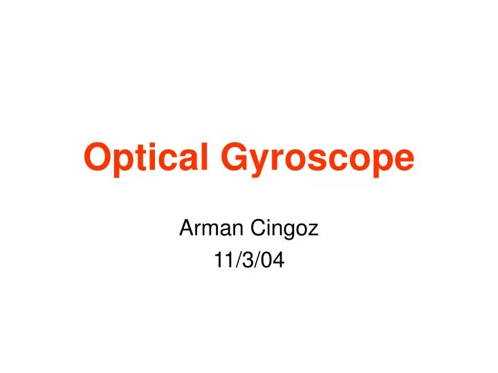 optical gyroscope