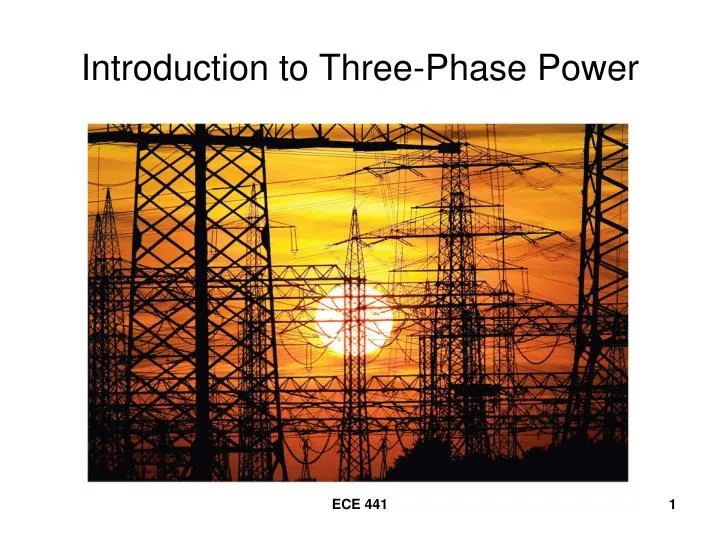 introduction to three phase power