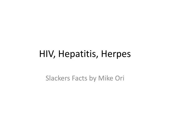 hiv hepatitis herpes