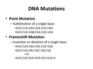DNA Mutations