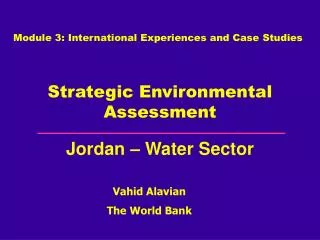 Vahid Alavian The World Bank