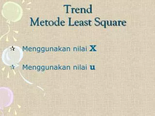 trend metode least square