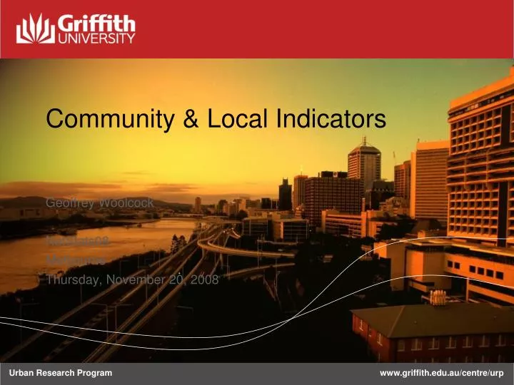 community local indicators