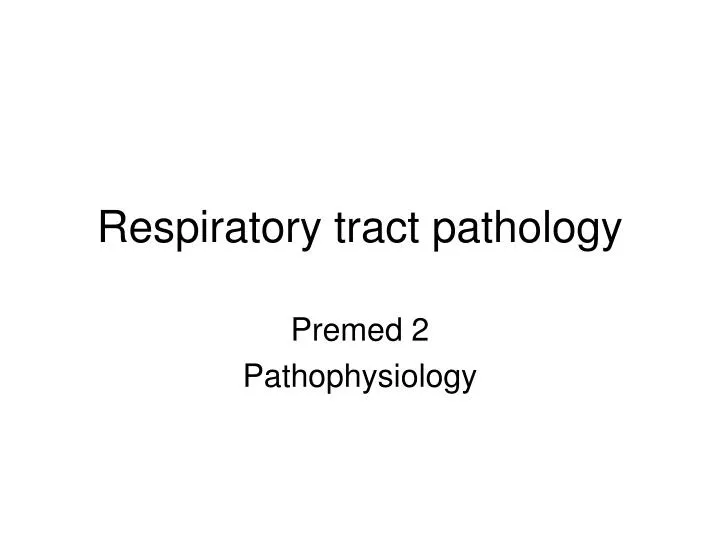 respiratory tract pathology