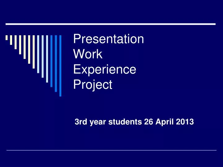 presentation work experience project