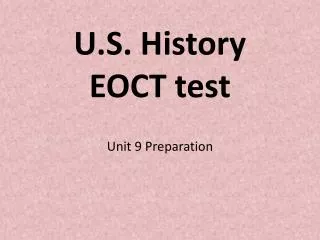 U.S. History EOCT test