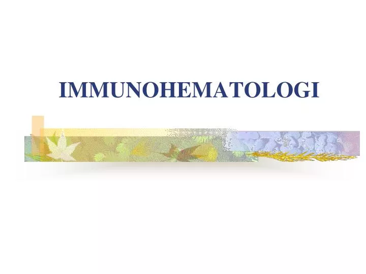 immunohematologi