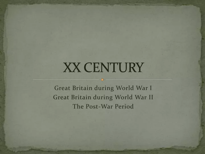 xx century