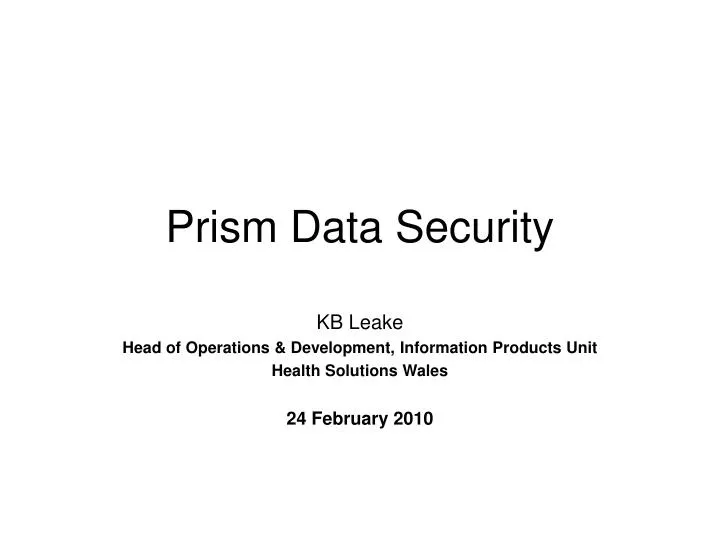 prism data security