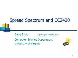 Spread Spectrum and CC2420