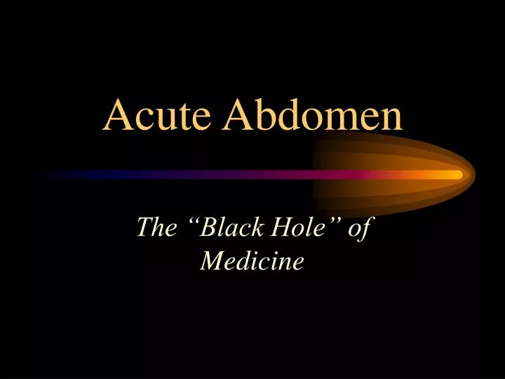 acute abdomen