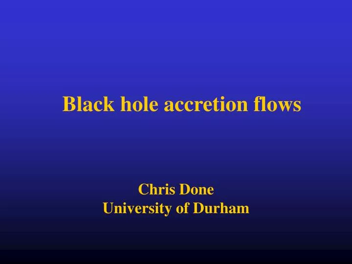black hole accretion flows