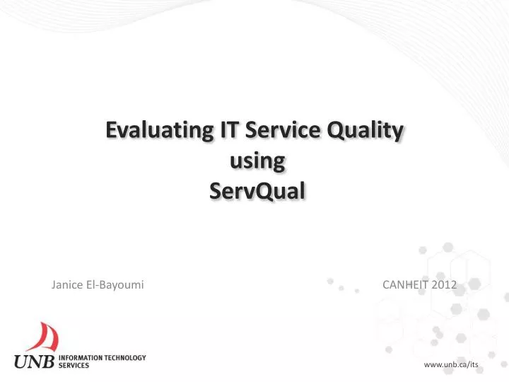 evaluating it service quality using servqual