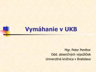 vym hanie v ukb