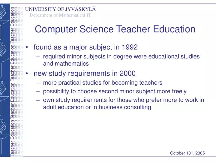 computer science teacher education