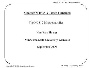 Chapter 8: HCS12 Timer Functions