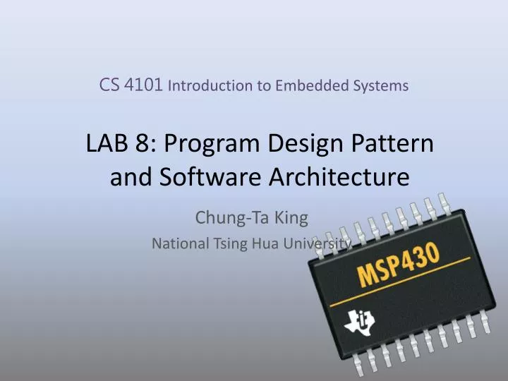 lab 8 program design pattern and software architecture