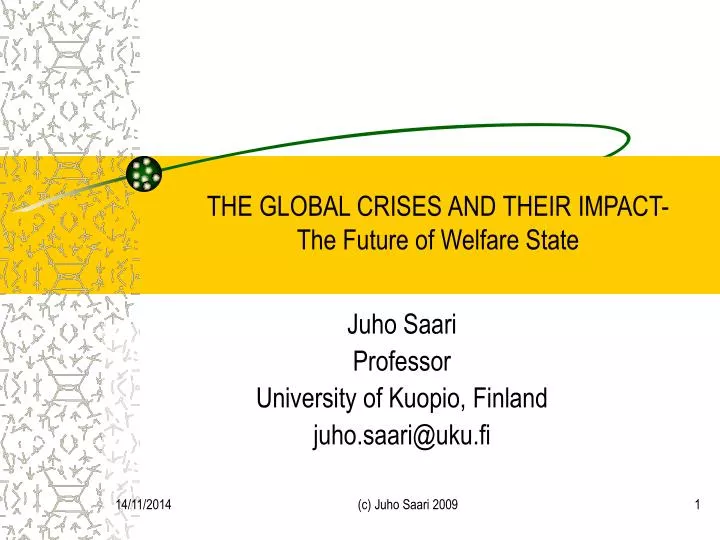 the global crises and their impact the future of welfare state