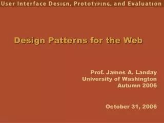 Design Patterns for the Web