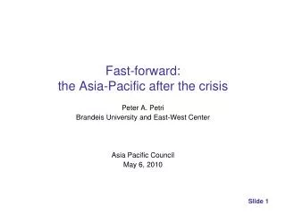 Fast-forward: the Asia-Pacific after the crisis