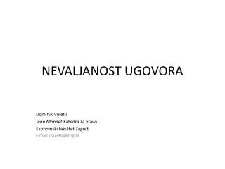 nevaljanost ugovora