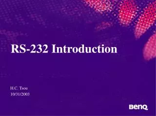 RS-232 Introduction