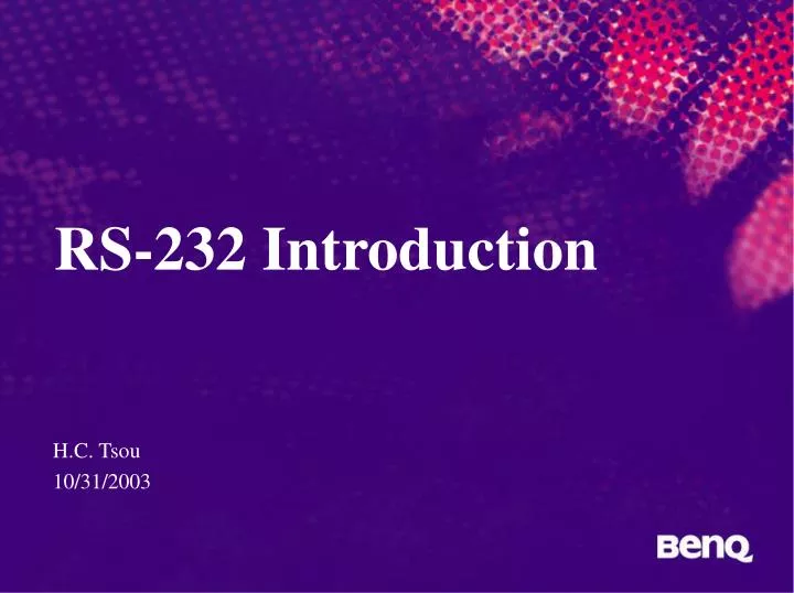 rs 232 introduction