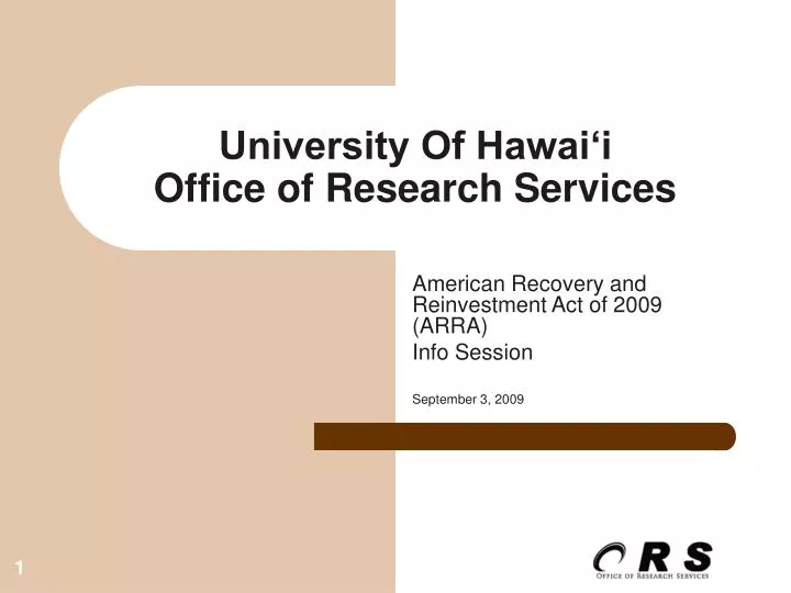 university of hawai i office of research services