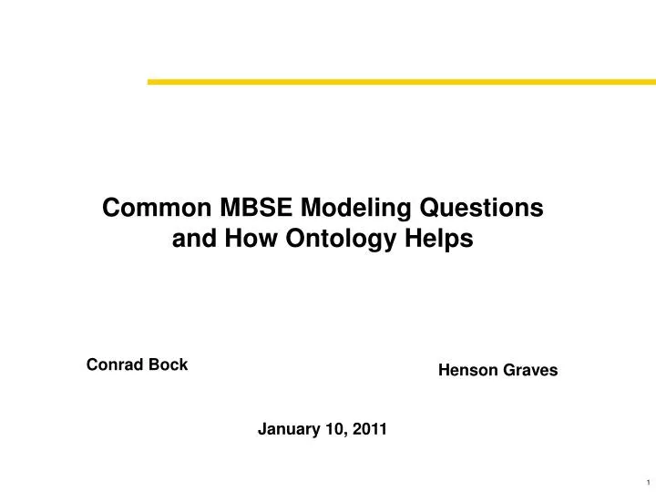 common mbse modeling questions and how ontology helps
