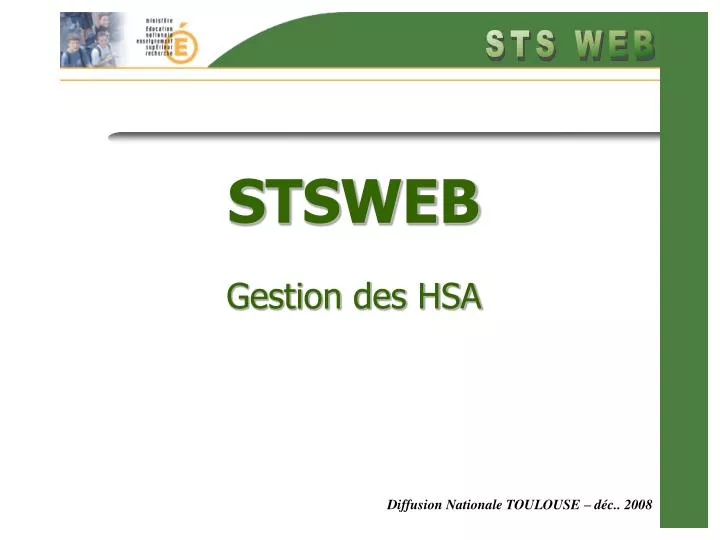 stsweb gestion des hsa
