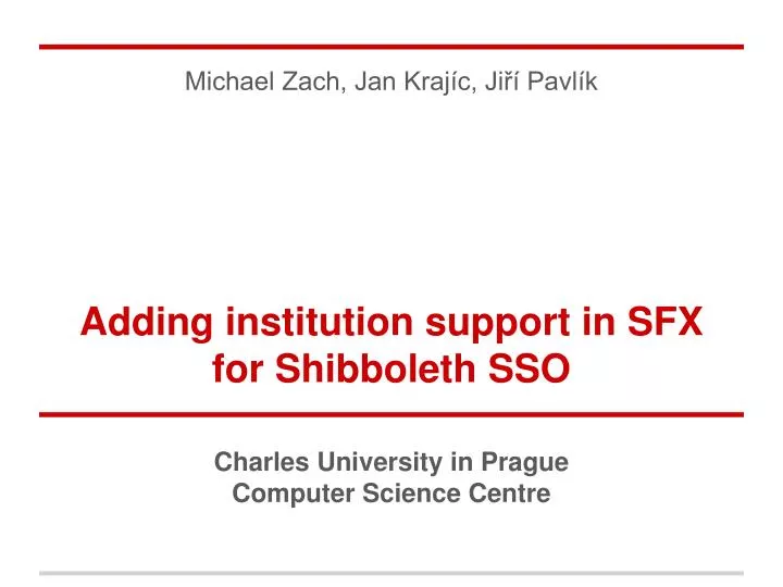 adding institution support in sfx for shibboleth sso