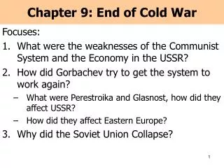 Chapter 9: End of Cold War