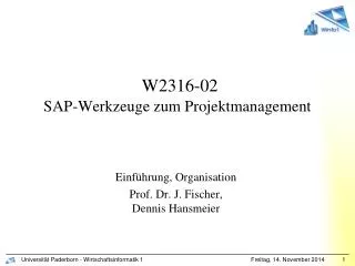w2316 02 sap werkzeuge zum projektmanagement