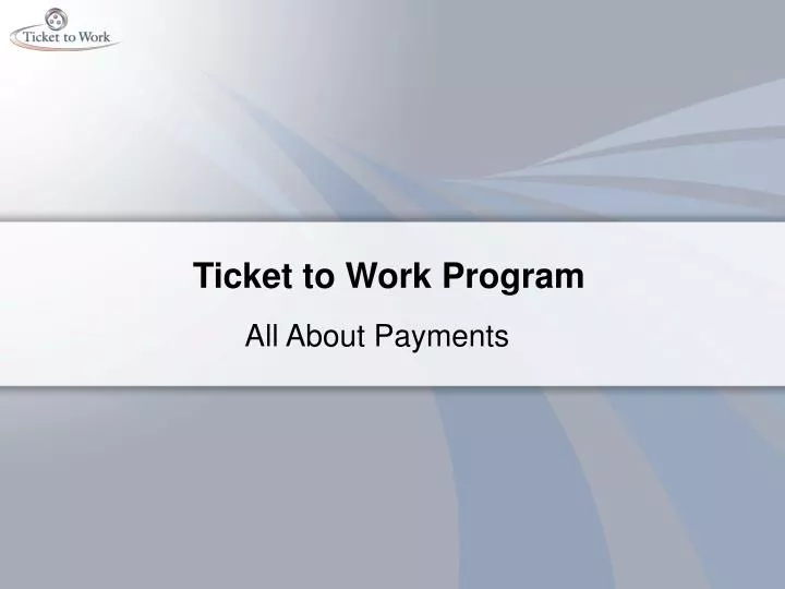 ticket to work program