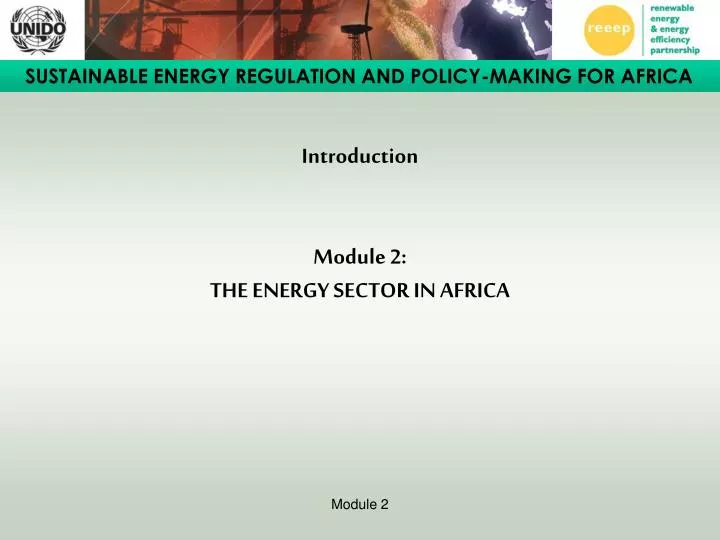 introduction module 2 the energy sector in africa