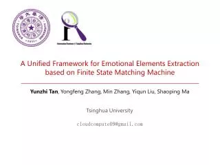 A Unified Framework for Emotional Elements Extraction based on Finite State Matching Machine