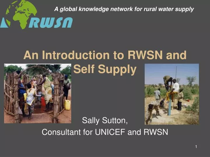 an introduction to rwsn and self supply