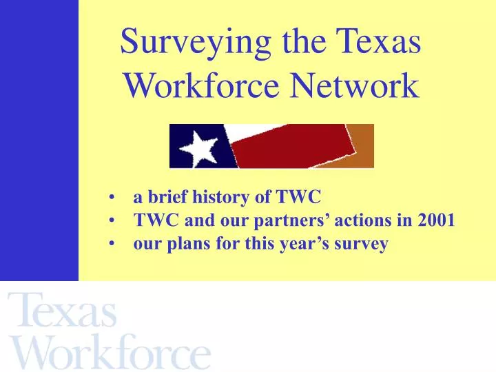 surveying the texas workforce network