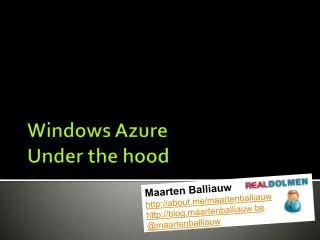 Windows Azure Under the hood