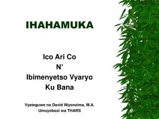 ih ahamuka