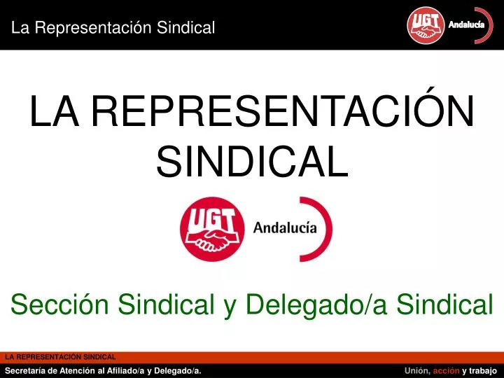 la representaci n sindical secci n sindical y delegado a sindical