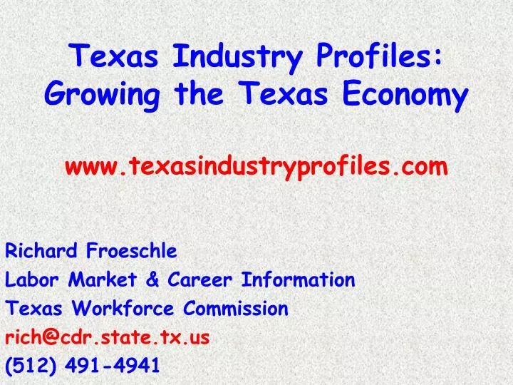 texas industry profiles growing the texas economy www texasindustryprofiles com