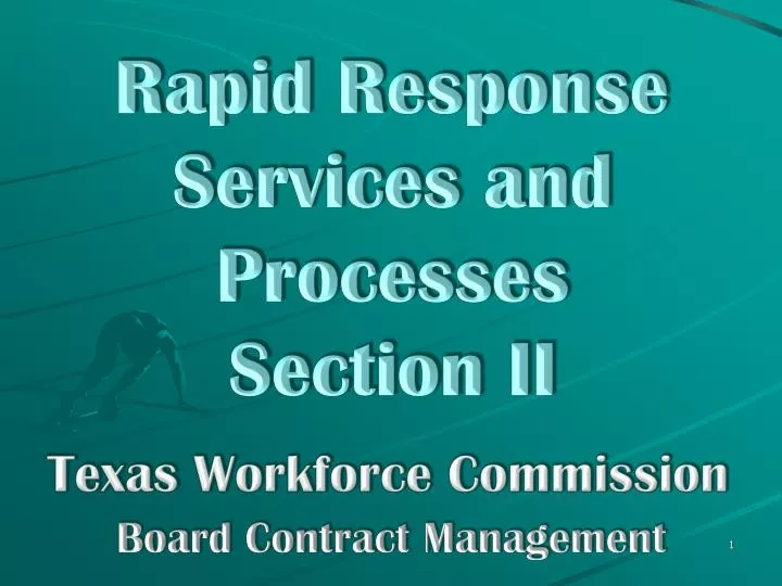 rapid response services and processes section ii