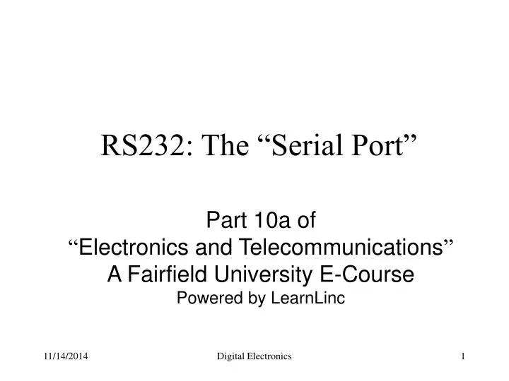 rs232 the serial port