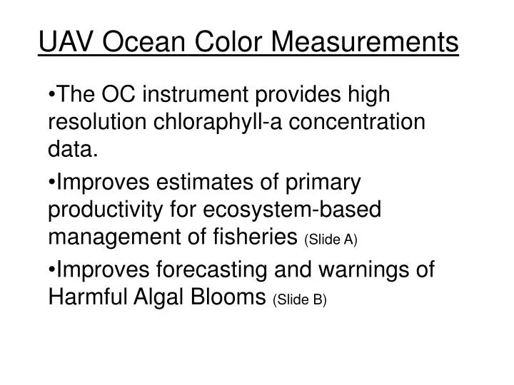 uav ocean color measurements