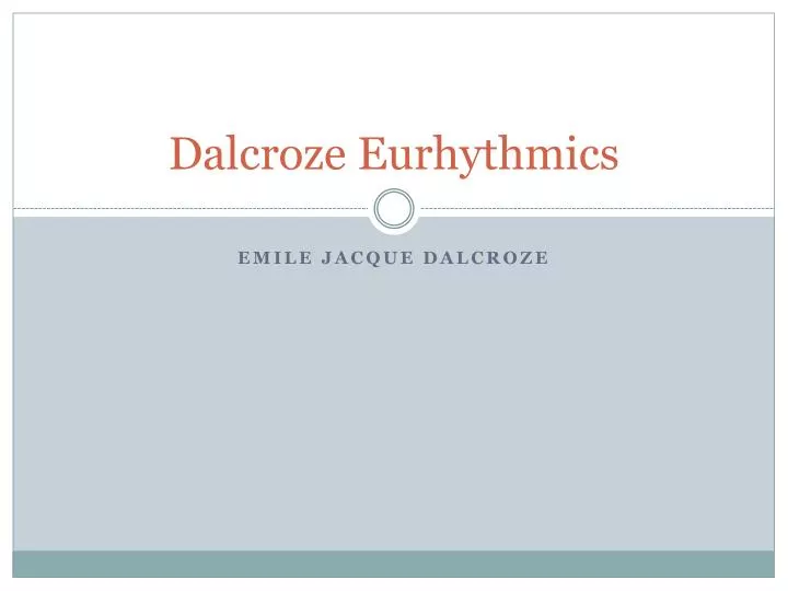 dalcroze eurhythmics