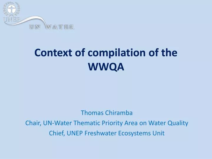 context of compilation of the wwqa