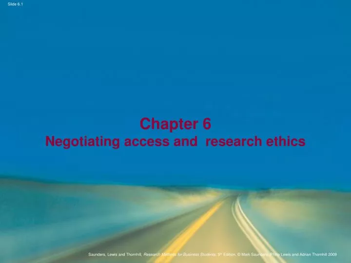 chapter 6 negotiating access and research ethics