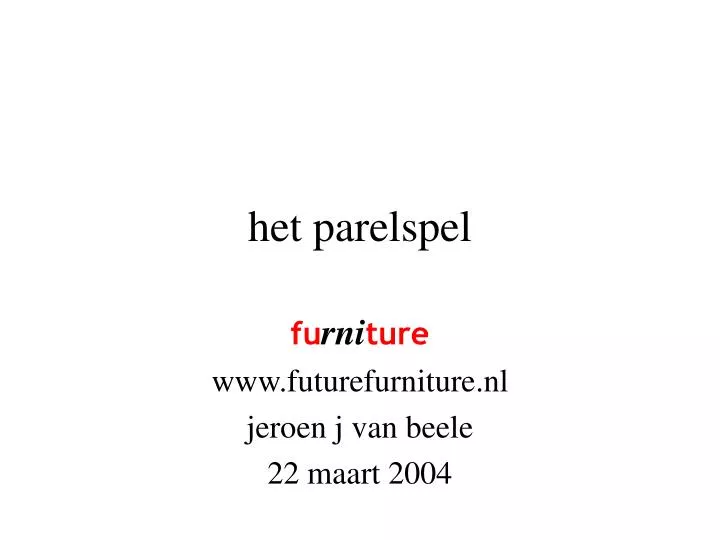 het parelspel